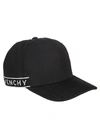 GIVENCHY BLACK COTTON BLEND BASEBALL CAP,11195981