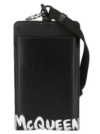 Alexander Mcqueen Black Leather Smartphone Case