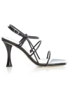 Proenza Schouler Square-toe Leather Sandals In Nero