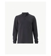 Allsaints Reform Cotton-piqué Polo Shirt In Granite Blue M
