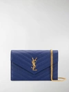 Saint Laurent Small Envelope Crossbody Bag In 蓝色