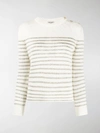 SAINT LAURENT STRIPED KNITTED JUMPER,605488YAFS214782331