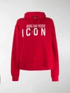 Dsquared2 Icon Hoodie In Red