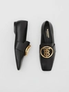 BURBERRY Monogram Motif Leather Loafers