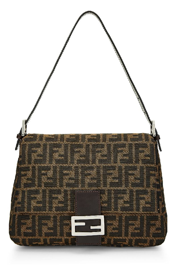 Pre-Owned Fendi Brown Zucca Canvas Mama Shoulder Bag | ModeSens