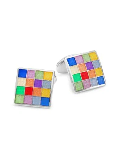 David Donahue Mosiac Sterling Silver Cuff Links