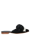 Pokemaoke Woman Mules & Clogs Black Size 7 Leather In Black