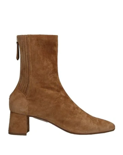Aquazzura Ankle Boots In Camel