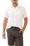 Rodd & Gunn Ellerslie Linen Textured Classic Fit Button-up Shirt In Snow