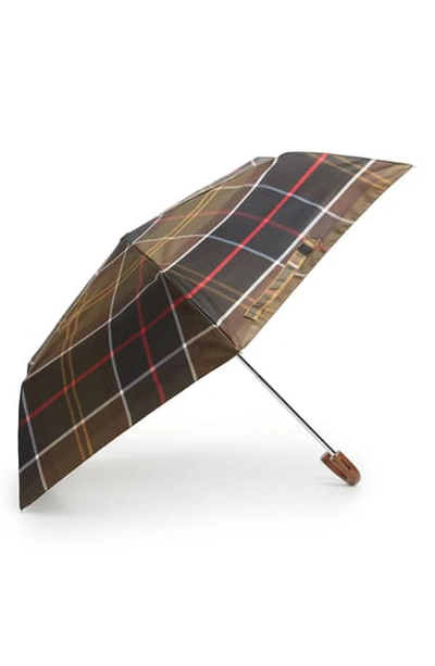 Barbour Tartan Plaid Mini Umbrella In Classic Tartan