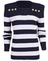 BALMAIN Striped Knit Sweater
