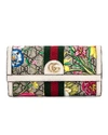 GUCCI FLORAL CONTINENTAL WALLET,GUCC-WY5