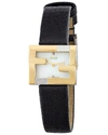 Fendi Mania Diamond Leather Strap Watch, 24mm X 20mm In Black/gold