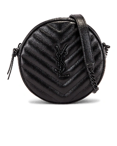 Saint Laurent Round Bag In Black