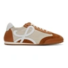 Loewe Ballet Runner Nylon And Leather Sneakers In Beige,brown,white