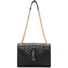 SAINT LAURENT SAINT LAURENT 黑色中号 MIX MATELASSE ENVELOPE 单肩包