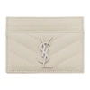 SAINT LAURENT OFF-WHITE MONOGRAMME CARD HOLDER