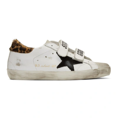 Golden Goose Old School Leather Sneakers In White