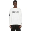 ADIDAS ORIGINALS BY ALEXANDER WANG ADIDAS ORIGINALS BY ALEXANDER WANG OFF-WHITE EXCEED THE LIMIT LONG SLEEVE T-SHIRT