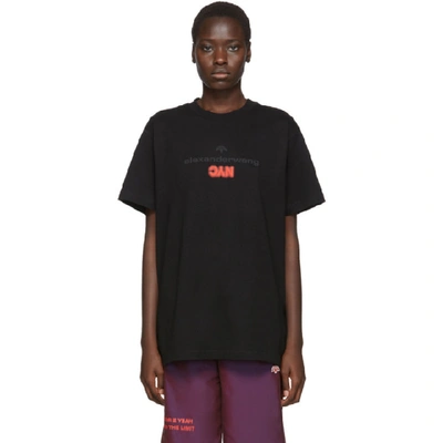 Adidas Originals By Alexander Wang Oversized Printed Cotton-jersey T-shirt In Black