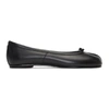 Maison Margiela Black Leather Tabi Ballerinas With Iconic Tabi Split-toe In Black