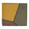 LOEWE LOEWE GREEN AND YELLOW PUZZLE COIN WALLET