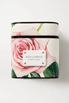 DOLCE & GABBANA FLORAL-PRINT TEXTURED-LEATHER AIRPODS CASE