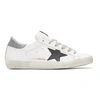 GOLDEN GOOSE SSENSE EXCLUSIVE WHITE GLITTER TAB SUPERSTAR SNEAKERS