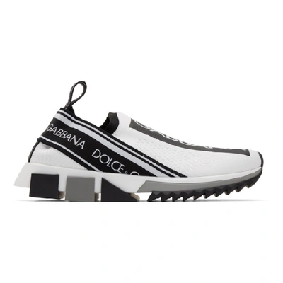 Dolce & Gabbana White Sorrento Sneakers In White,black,grey