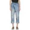 R13 BLUE CROSS-OVER JEANS