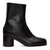 Maison Margiela Tabi High-ankle Leather Boots In T8013 Black