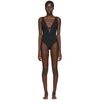 RUDI GERNREICH BLACK PLUNGE ONE-PIECE SWIMSUIT