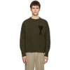 AMI ALEXANDRE MATTIUSSI Green Ami De Coeur Jumper