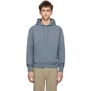 Ami Alexandre Mattiussi Ami De Coeur Zipped Hoodie In 474 Bleu