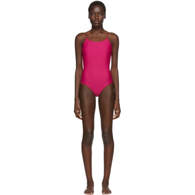 Oseree Ssense Exclusive Pink One-piece Swimsuit