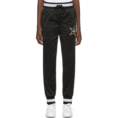 Dolce & Gabbana Millennials Star Triacetate Jogging Trousers In Black,white