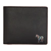 PS BY PAUL SMITH PS BY PAUL SMITH BLACK AND PURPLE ZEBRA BIFOLD WALLET