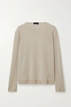 AKRIS CASHMERE AND MULBERRY SILK-BLEND SWEATER