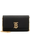 BURBERRY CARRIE LEATHER SHOULDER BAG,P00436126