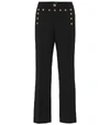 GIVENCHY MID-RISE FLARED WOOL PANTS,P00446746