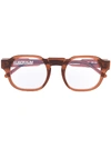 Kuboraum Round Frame Optical Glasses In 棕色