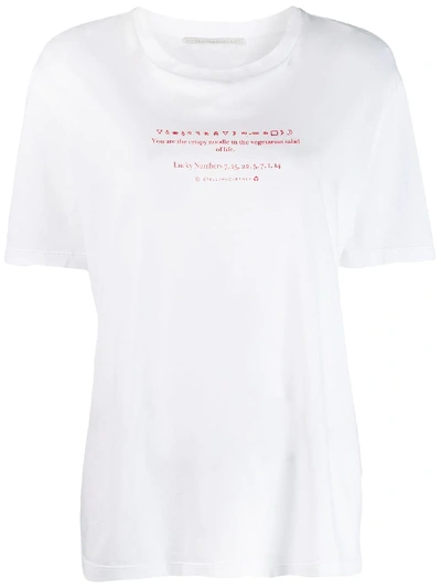 Stella Mccartney Fortune Cookie Cotton T-shirt In White