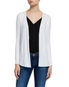 Majestic Long Sleeve Open Front Cardigan In Blanc
