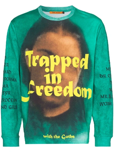 Vyner Articles Trapped In Freedom Sweatshirt In Green