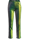 AREA IRIDESCENT STRAIGHT-LEG TROUSERS