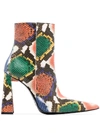 AREA SNAKESKIN-EFFECT 90MM ANKLE BOOTS