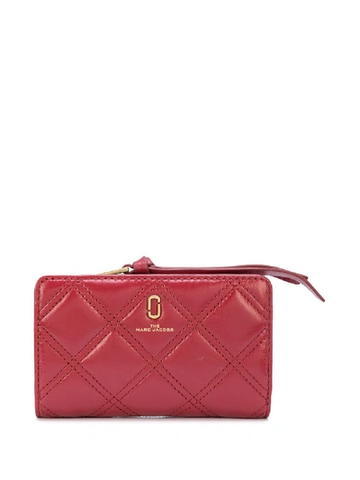 Marc Jacobs The Quilted Softshot Compact Wallet In Red