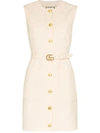 GUCCI BELTED WAIST MINI DRESS