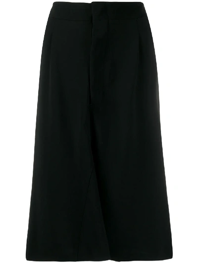 Maison Margiela High-waisted Midi Skirt In Black