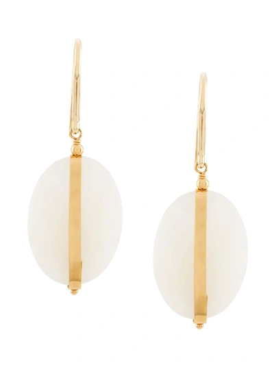 Isabel Marant Pendant Stone Earrings In White